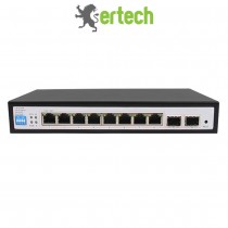 Ertech AI2010GX 8-port Gigabit Layer 2 Managed AI PoE Network Switch