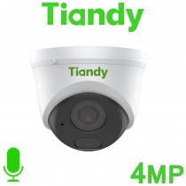 Tiandy TC-C34HN I3/E/Y/C/2.8mm/V4.2 PoE 2.8mm 4MP H.265 Built-in Mic 30M IR Turret IP Camera TC-C34HN/I3/E/Y/C/2.8mm/V4