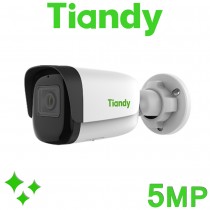 Tiandy TC-C35WS I5/E/Y/M/H PoE 5MP Starlight 50M IR TurboAI+ Human/Vehicle Classification Built-in Mic Bullet IP POE CCTV Camera 4mm