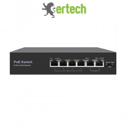 Ertech AI806 4 Port 2 Up-link 60W Network Unmanaged PoE Switch